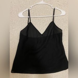 Sheer black tank top